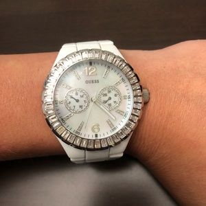 White Guess Watch